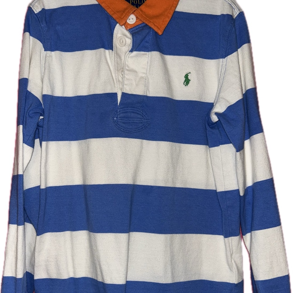 Polo by Ralph Lauren Kids Blue and White Striped Polo Shirt